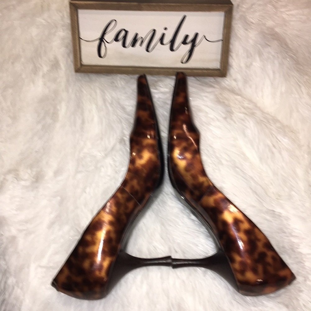 Nine West cheetah print Patent Leather Pumps